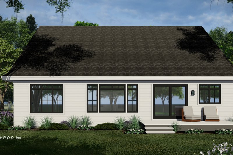 Home Plan - Exterior - Rear Elevation 1 for Farmhouse House Plan #51-1327 - 3 bed, 2.5 bath