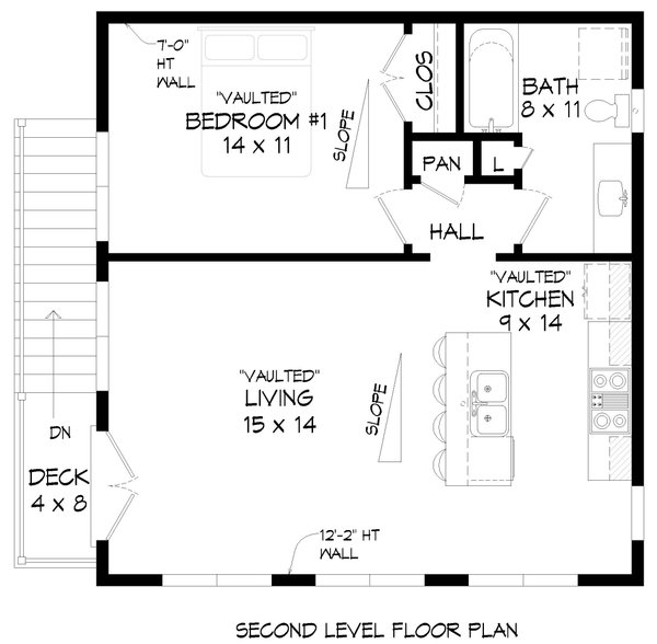 Home Plan - Contemporary Floor Plan - Upper Floor Plan #932-688