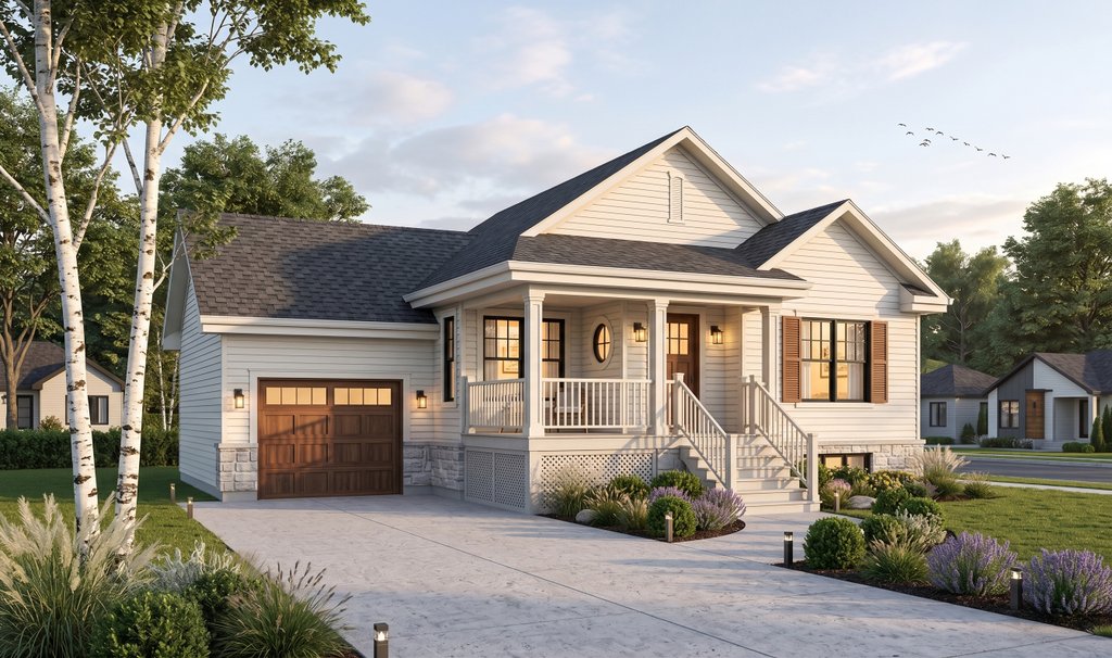 Exterior - Front Elevation 2 for Country House Plan #23-2566 - 2 bed, 1 bath