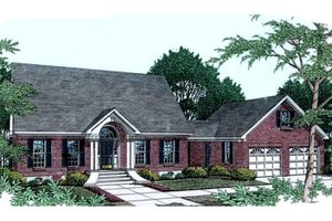 Southern Exterior - Front Elevation Plan #406-222