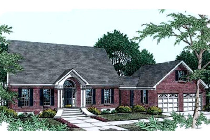 Dream House Plan - Southern Exterior - Front Elevation Plan #406-222