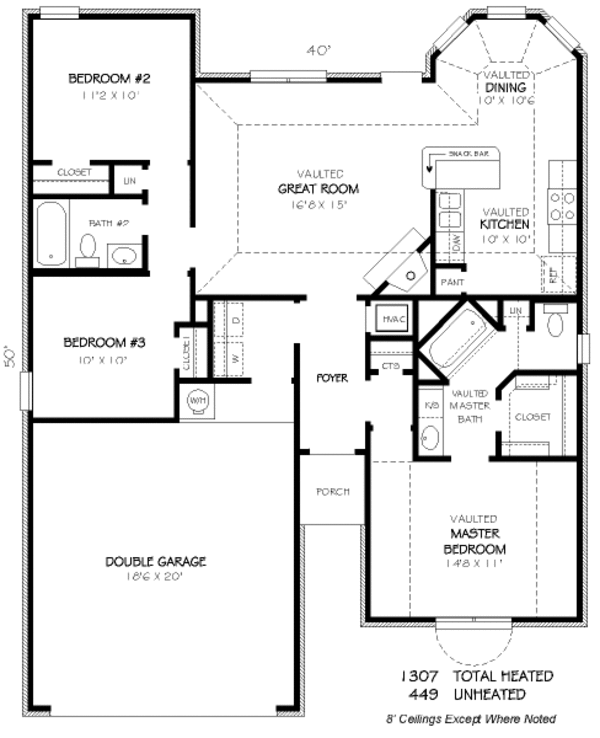 Traditional Floor Plan - Main Floor Plan #424-159