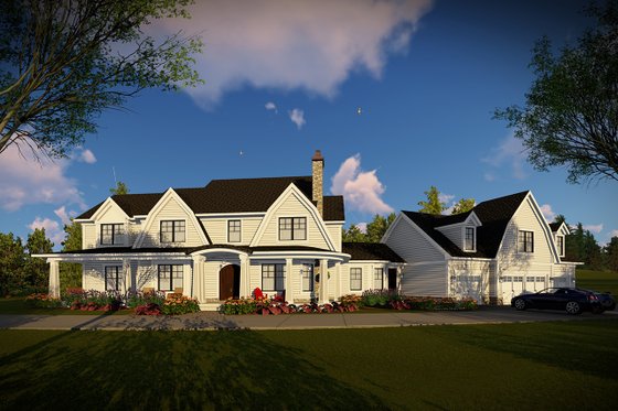 Exterior - Front Elevation 5 for Country House Plan #70-1488 - 5 bed, 4.5 bath