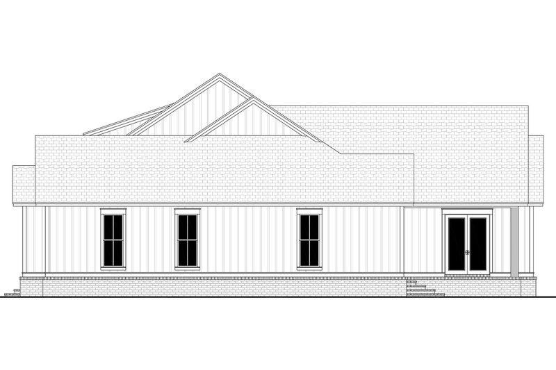 Architectural House Design - Exterior - Other Elevation 2 for Farmhouse House Plan #430-197 - 4 bed, 3.5 bath