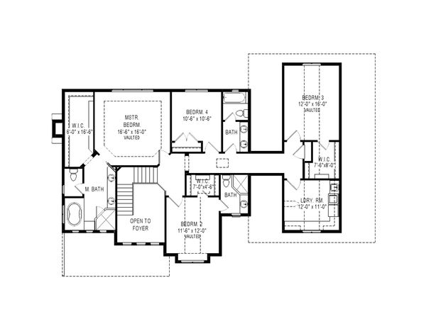 Craftsman Floor Plan - Upper Floor Plan #920-36