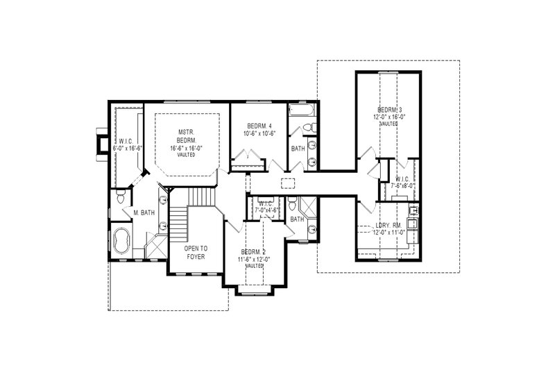 Dream House Plan - Floor Plan - Upper Floor for Craftsman House Plan #920-36 - 6 bed, 4.5 bath