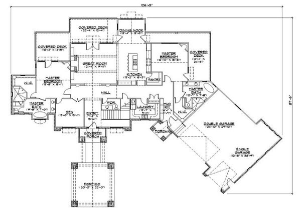 Dream House Plan - Traditional Floor Plan - Main Floor Plan #5-344
