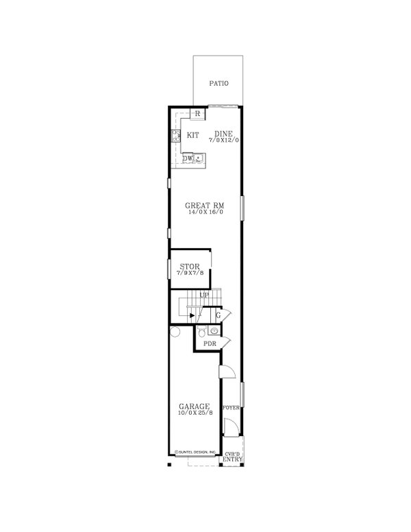 House Blueprint - Craftsman Floor Plan - Main Floor Plan #53-762