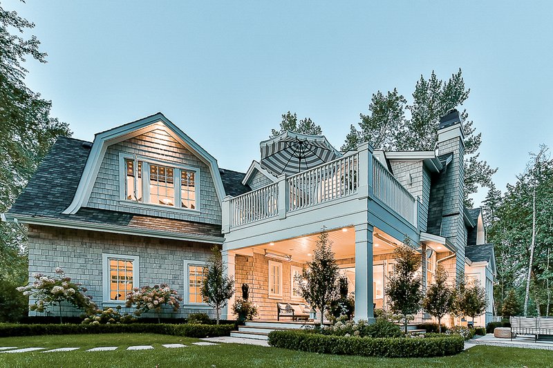 House Blueprint - Exterior - Rear Elevation 2 for Beach House Plan #1114-17 - 3 bed, 3.5 bath