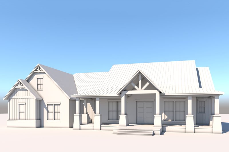 House Blueprint - Exterior - Front Elevation 5 for Farmhouse House Plan #430-300 - 4 bed, 3.5 bath