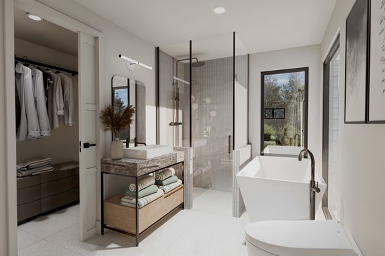 Interior - Master Bathroom for Modern House Plan #23-2831 - 2 bed, 2 bath