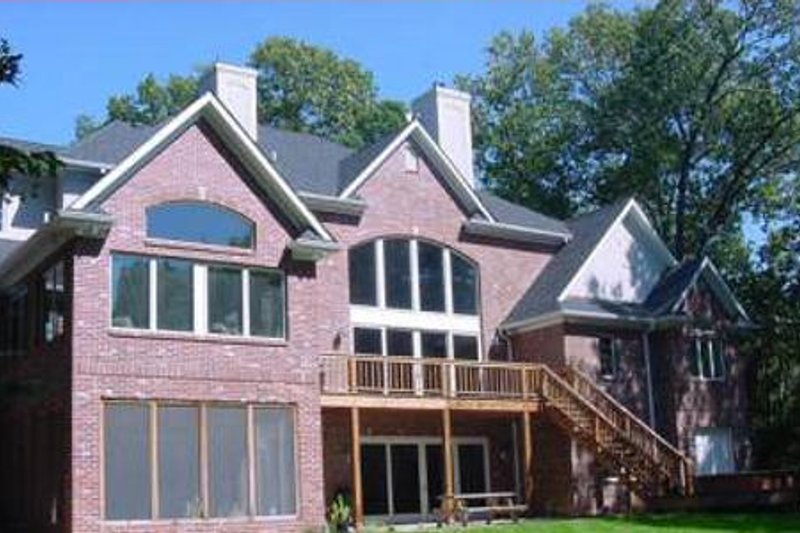 Architectural House Design - Exterior - Rear Elevation for Traditional House Plan #70-555 - 4 bed, 5.5 bath