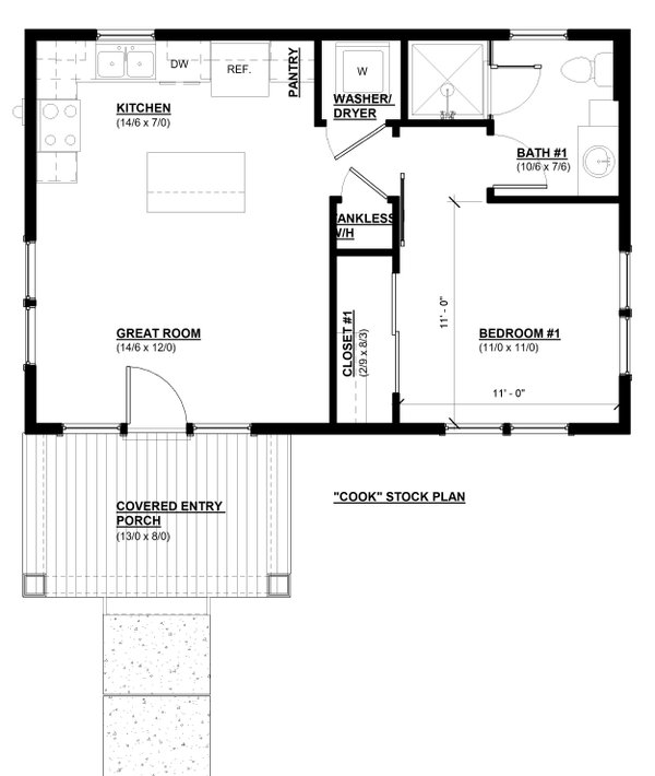 Craftsman Floor Plan - Main Floor Plan #895-151