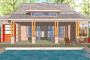 Craftsman Exterior - Front Elevation Plan #8-129