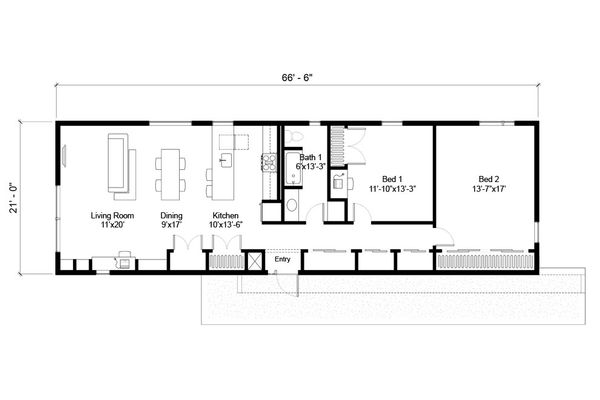 Modern Floor Plan - Main Floor Plan #497-59