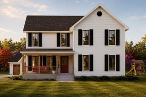 Architectural House Design - Exterior - Front Elevation for Farmhouse House Plan #1064-471 - 4 bed, 2.5 bath