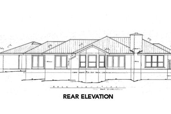 Exterior - Rear Elevation for Modern House Plan #140-128 - 3 bed, 2 bath