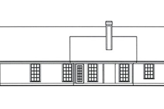 Exterior - Rear Elevation for Country House Plan #42-400 - 3 bed, 2 bath