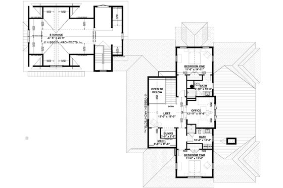 Floor Plan - Upper Floor for Southern House Plan #928-316 - 3 bed, 4 bath