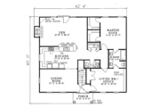 Colonial Style House Plan - 3 Beds 2.5 Baths 2044 Sq/Ft Plan #17-231 