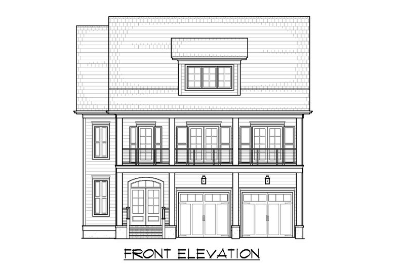 House Blueprint - Exterior - Front Elevation 4 for Craftsman House Plan #1054-33 - 4 bed, 3.5 bath