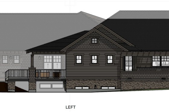 Exterior - Other Elevation 1 for Craftsman House Plan #1069-39 - 2 bed, 2 bath