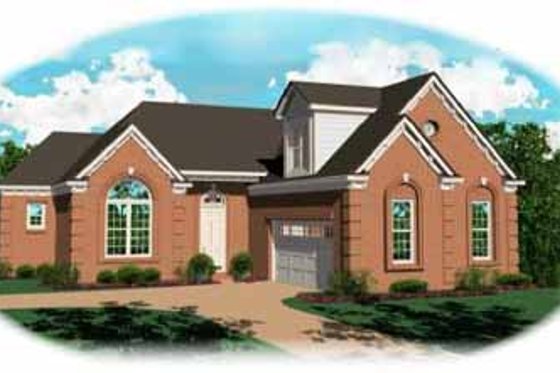 Exterior - Front Elevation for European House Plan #81-250 - 3 bed, 2 bath