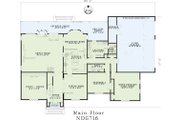 European Style House Plan - 4 Beds 4.5 Baths 4468 Sq/Ft Plan #17-2184 Floor 
