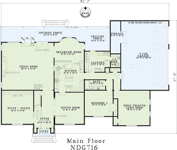 European Floor Plan - Main Floor Plan #17-2184