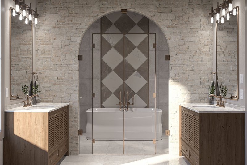 Architectural House Design - Interior - Master Bathroom for Craftsman House Plan #455-791 - 3 bed, 2.5 bath