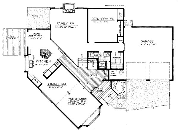 Traditional Floor Plan - Main Floor Plan #303-434
