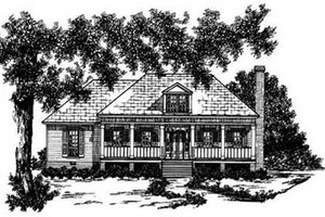 House Blueprint - Traditional Exterior - Front Elevation Plan #36-112