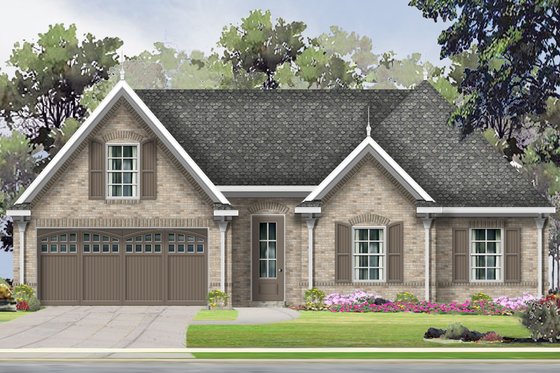 Exterior - Front Elevation for European House Plan #424-412 - 4 bed, 2 bath