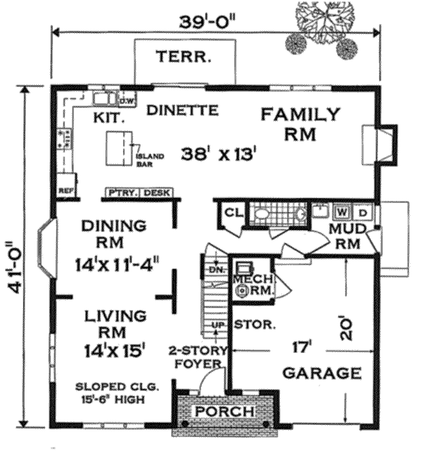 Dream House Plan - Colonial Floor Plan - Main Floor Plan #3-198
