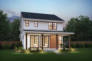 Exterior - Rear Elevation for Cottage House Plan #48-1116 - 4 bed, 3 bath