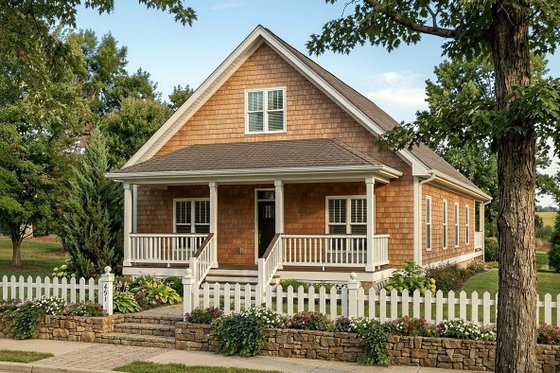 Exterior - Other Elevation 3 for Cottage House Plan #1124-1 - 3 bed, 2 bath