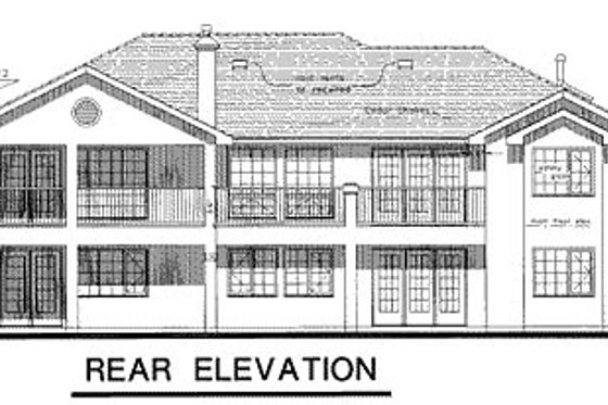 Exterior - Rear Elevation for Ranch House Plan #18-152 - 3 bed, 2 bath