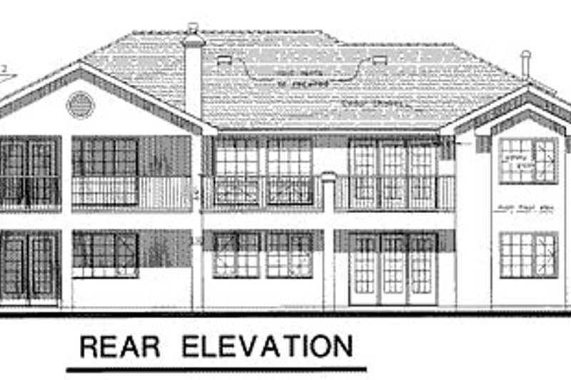 Home Plan - Exterior - Rear Elevation for Ranch House Plan #18-152 - 3 bed, 2 bath