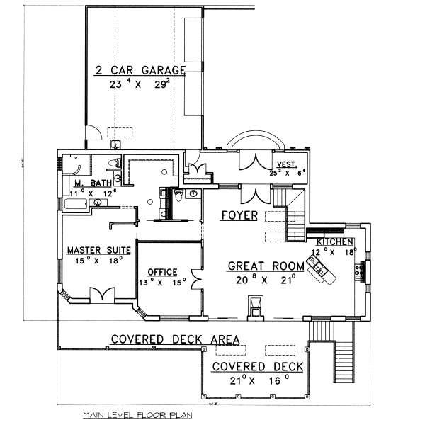 Ranch Floor Plan - Main Floor Plan #117-567