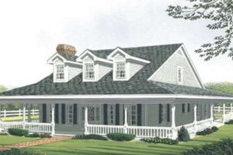 Architectural House Design - Country Exterior - Front Elevation Plan #410-121