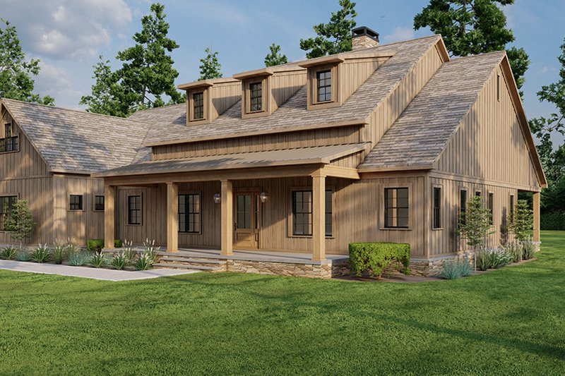 Home Plan - Exterior - Front Elevation 4 for Farmhouse House Plan #923-327 - 3 bed, 2.5 bath