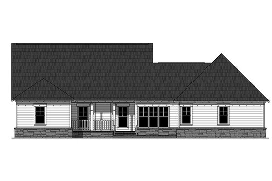 Exterior - Rear Elevation for Craftsman House Plan #21-330 - 4 bed, 2.5 bath