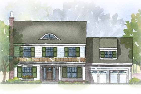 Colonial style, elevation
