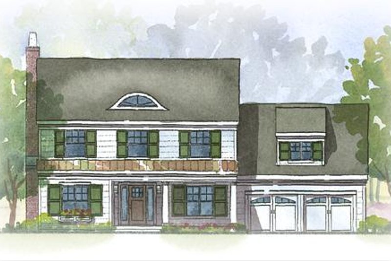 Colonial Style House Plan - 3 Beds 2.5 Baths 2758 Sq/Ft Plan #901-10