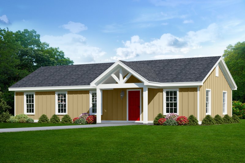 Ranch Style House Plan - 3 Beds 2 Baths 1200 Sq/Ft Plan #932-570