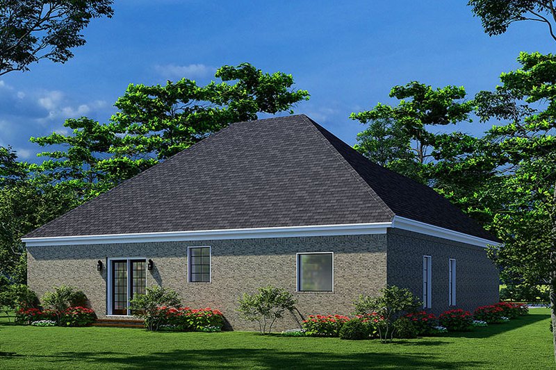 House Plan Design - Exterior - Rear Elevation for European House Plan #923-238 - 4 bed, 2 bath