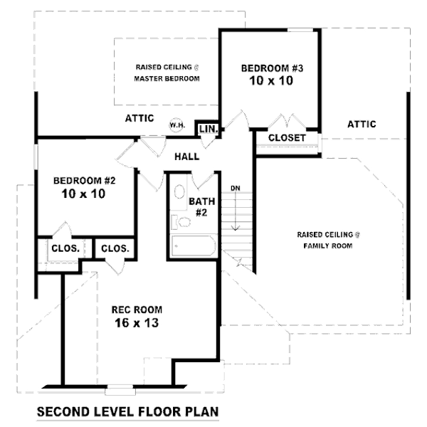 Floor Plan - Upper Floor for European House Plan #81-13770 - 3 bed, 2.5 bath