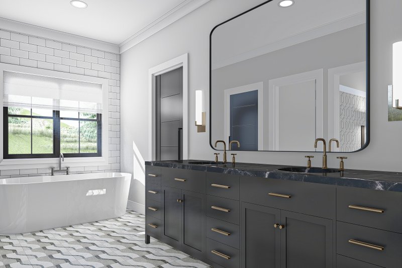 House Design - Interior - Master Bathroom for Farmhouse House Plan #455-239 - 5 bed, 4 bath