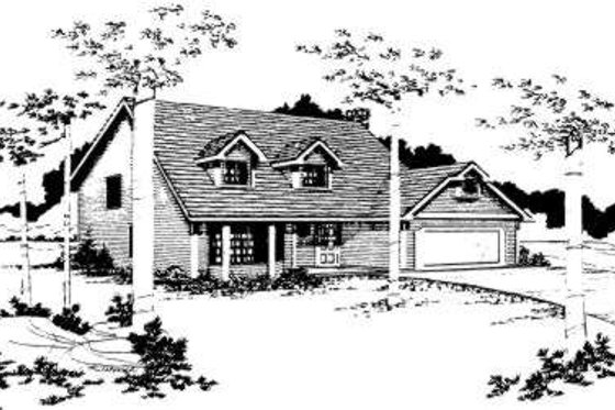 Exterior - Front Elevation for Traditional House Plan #303-108 - 3 bed, 2.5 bath