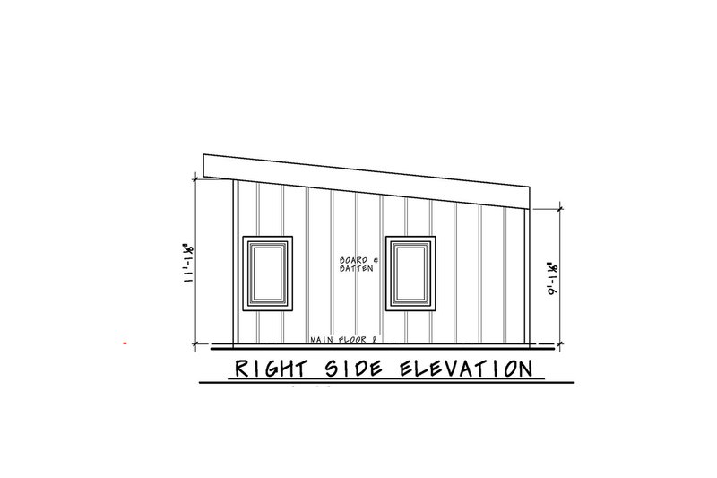 House Design - Exterior - Other Elevation 1 for Cabin House Plan #20-2643 - 2 bed, 1 bath